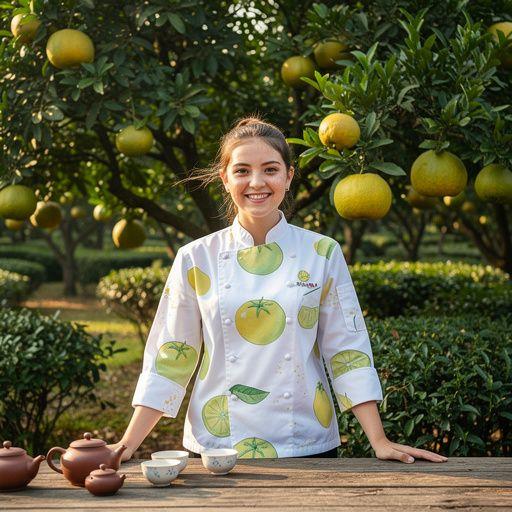 Pummelo arbatos puodelis su šiltais prieskoniais ir medumi.